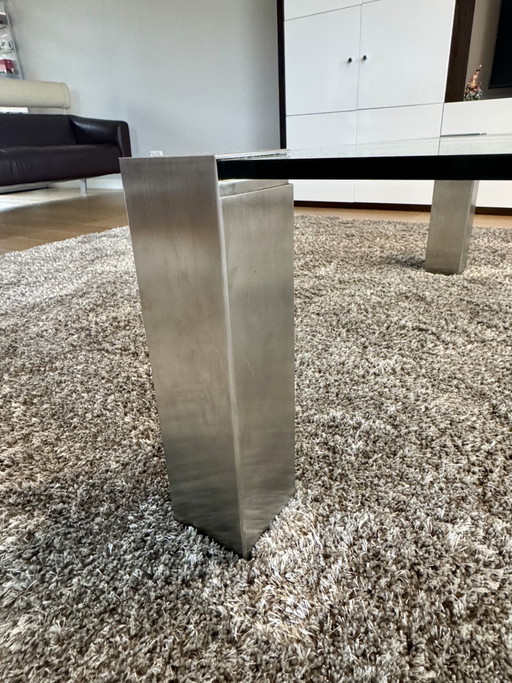 Tavolino da caffè in vetro/metallo (115 x 115 cm) – salontafels, Glass (photo 2 of 5)