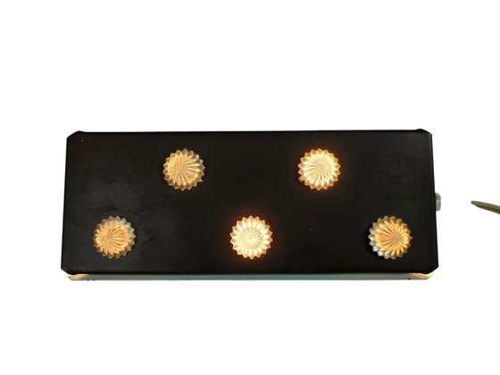 Image 1 of Herda Almelo - vintage bedlamp - bruin - sterren - wandverlichting - 70's - retro