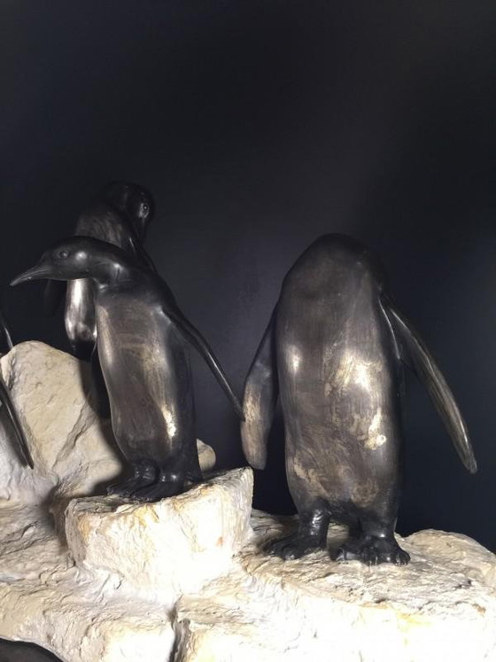 Sculpture de pingouins Art Déco en métal peint et terre cuite, années 1930 – Marble, Metal, Art Deco (photo 12 of 18)