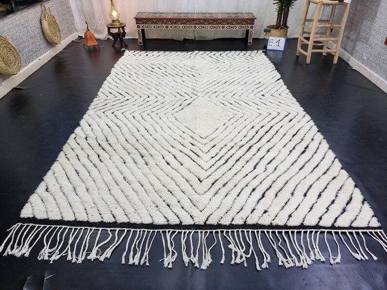 Alfombra Beni Ourain marroquí blanca hecha a mano, tamaño 200/300 cm. – Alessi, Wool (photo 8 of 8)