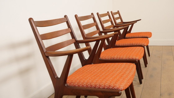 Image 1 of Set of 4 Danish teak dining chairs | 1960s