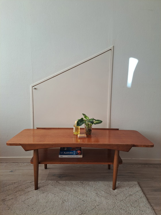 Image 1 of French mid-century coffee table made of teak