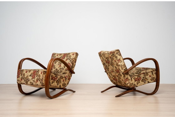 Paire de Fauteuils Art Déco H269 par Jindřich Halabala, Tchécoslovaquie, années 1930 – Thonet, Wood (photo 6 of 17)