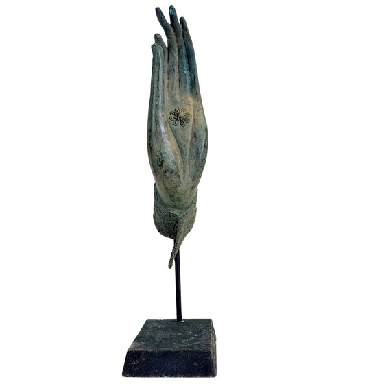 Antigua mano de Buda tailandesa de bronce – Vitarka Mudra – Siglo XIX – Esculturas, Bronze (photo 7 of 8)