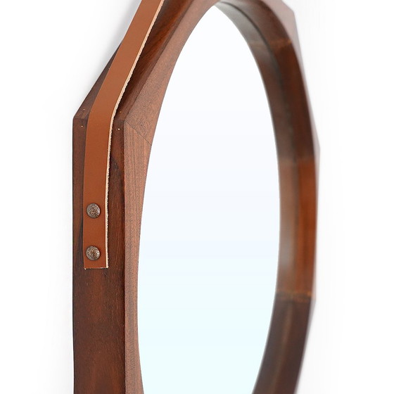 Image 1 of Octagonal mirror with teak frame, 1960s