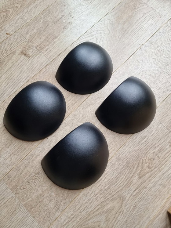 Image 1 of 4x Vintage Vrieland Design Wall Lamp Matte Black Incl. Socket
