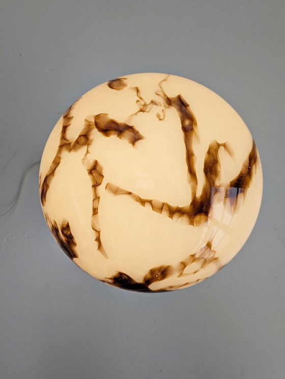 Image 1 of Lampe de table effet marbre par Ivan Jakeš pour Sklarny Rapotin 1960