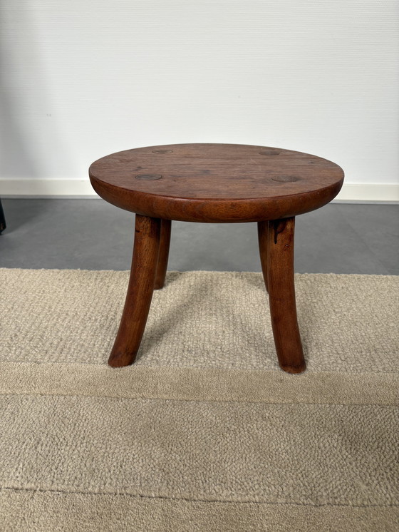 Image 1 of Vintage / antique tabouret en bois / tabouret table d'appoint d32cm