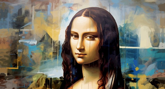Image 1 of Alberto Ricardo - Original Mona Lisa - Artist's Canvas