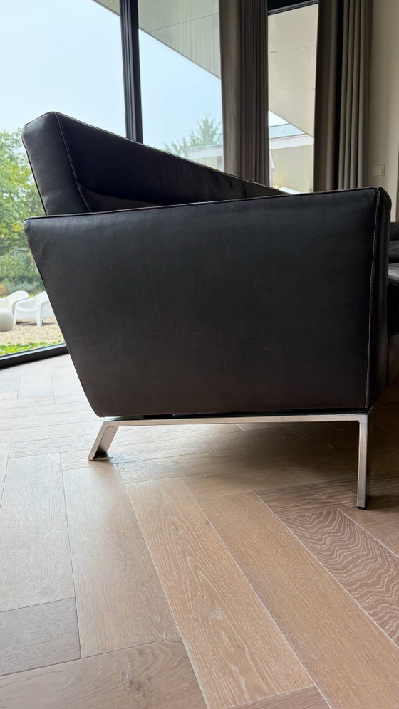 Linteloo modern leather sofa dark grey, 3-5 seaters (photo 4 of 5)