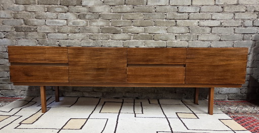 Vintage Scandinavian teak lowboard – Minimalist sideboard from the 60s/70s