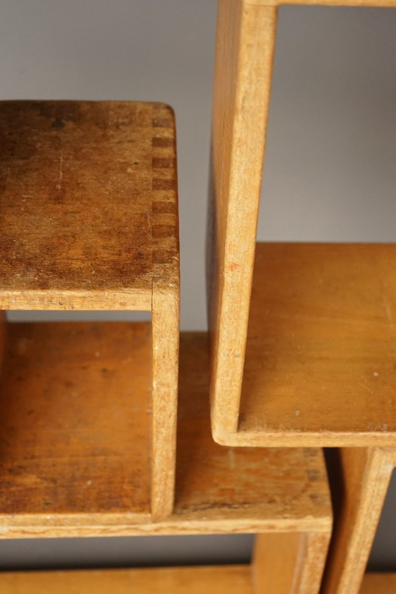 Image 1 of Blocs de construction en bois pour enfants, ensemble de 8, années 1950