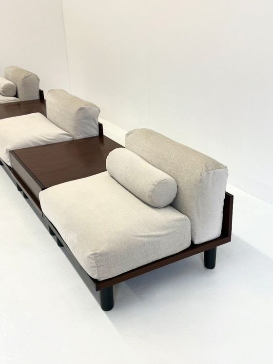 Image 1 of Italian modular sofa with coffee table set in Japandi Style