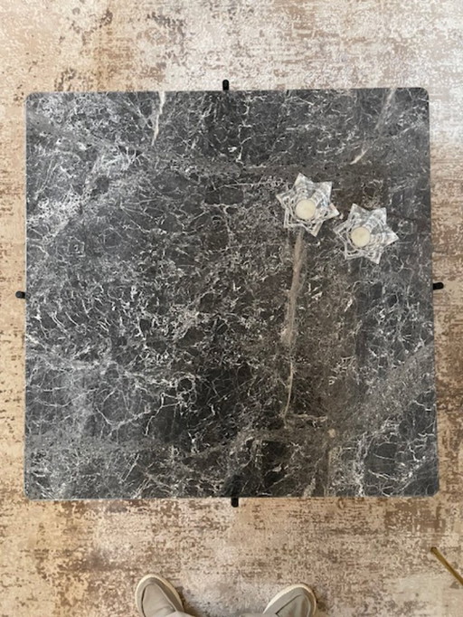 GUBI TS Collection Square Coffee Table in Grey Emperador Marble 80x80x35cm