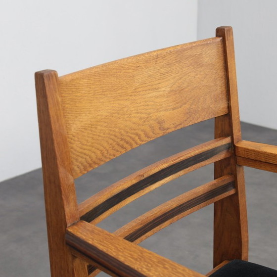 Image 1 of Raffinata coppia di poltrone Art Déco in rovere e Coromandel, attribuite a L.O.V. Oosterbeek, anni '30