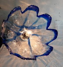 Suspension en verre de Murano style mouchoir, par Mazzegga, années 1960