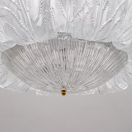 Image 1 of Plafoniera a grande forma di foglia in vetro di Murano italiano.
