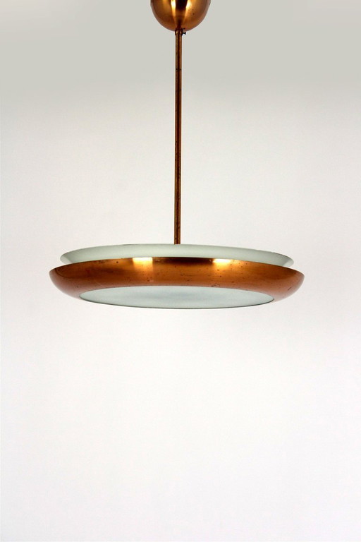 Bauhaus UFO-hanglamp van Josef Hurka voor Napako, jaren 1930.