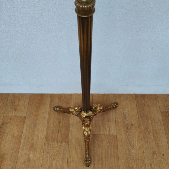 Image 1 of Brass gold rococo standing coat rack Hollywood Regency hall tree