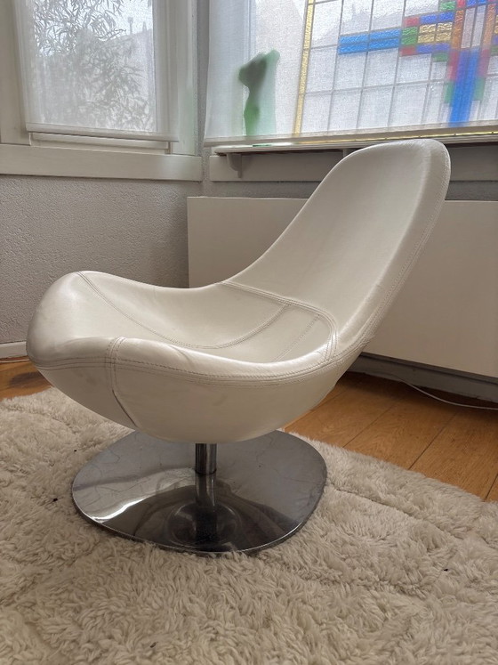 Chaise pivotante, blanche, IKEA Tulip, Chaises pivotantes, Skaï, Chrome, Modern (photo 3 sur 5)
