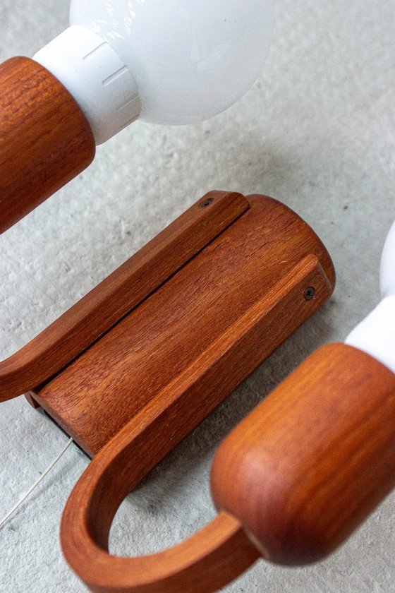 2 apliques de pared Domus, madera de teca, diseño danés, mediados de siglo (años 60). – Wood (photo 14 of 15)