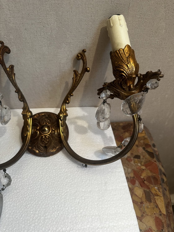 Image 1 of Par de apliques de pared estilo Luis XV