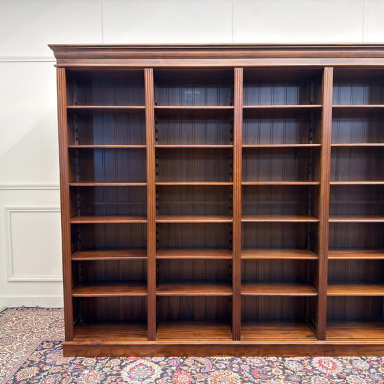 Large Classic English Open Bookcase – Wood (photo 11 of 13)