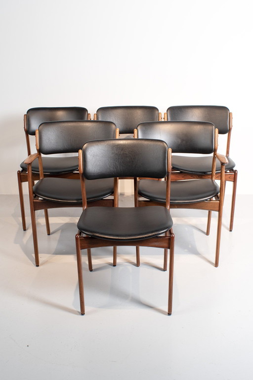 Erik Buch set van 6 stoelen