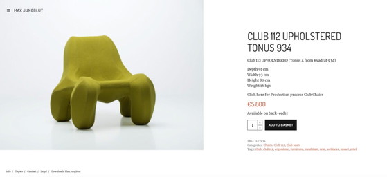 Max Jungblut - Poltrona - Club 112 (Upholstered Wool) – Poltrone, Textile (photo 11 of 12)