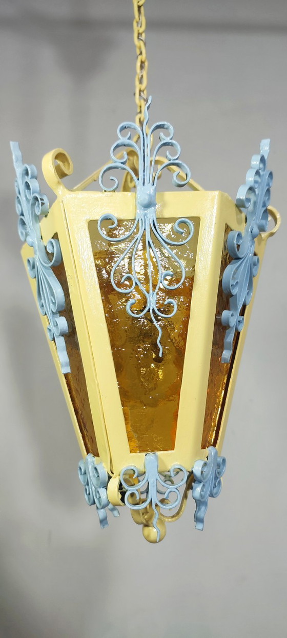 Image 1 of Plafondlamp of lantaarn, Spanje, jaren 1980