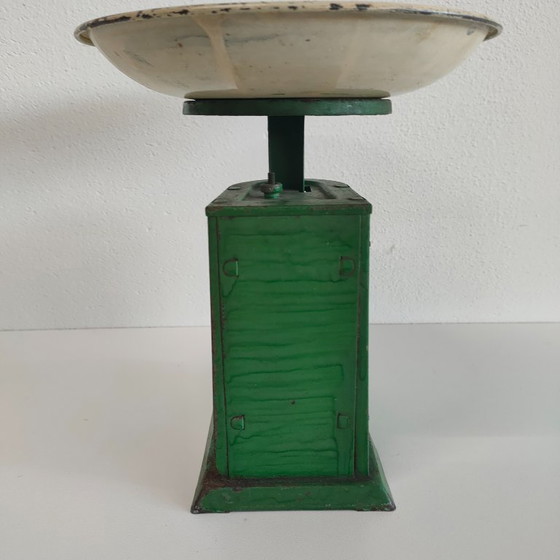 Vintage Effem Karat Keukenweegschaal – Groen Metaal – Jaren '40/'50 – Keukenaccessoires, Metal (photo 4 of 10)