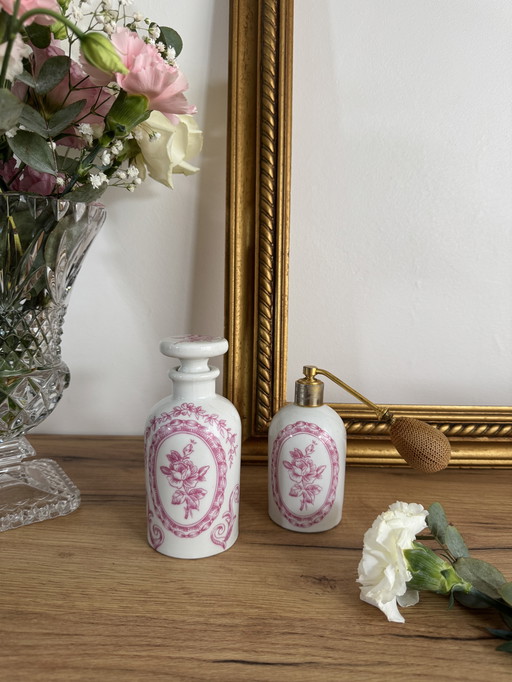 Vintage perfume bottle and spray