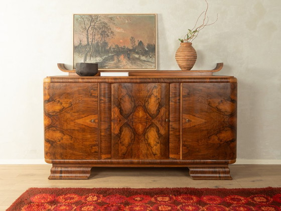 1920s Art Deco Sideboard – Wood, Brass (photo 4 of 12)