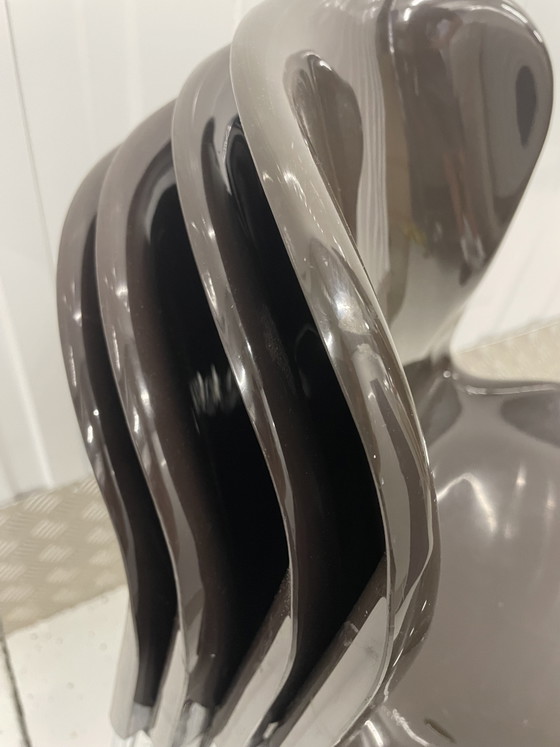 Gerd Lange, 4 sedie da pranzo vintage in cromo stile metà secolo – Chrome, Plastic (photo 9 of 11)