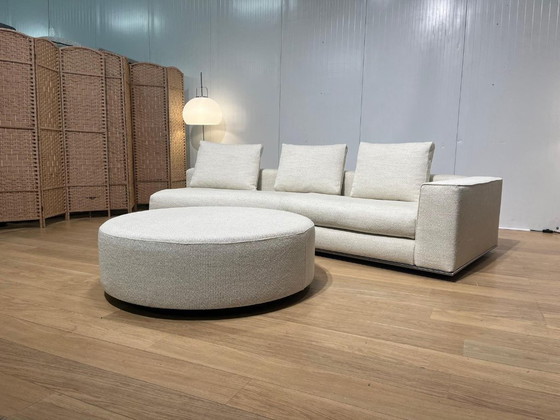 Image 1 of Fauteuil d'angle Minotti Hamilton + repose-pieds, neuf et rembourré