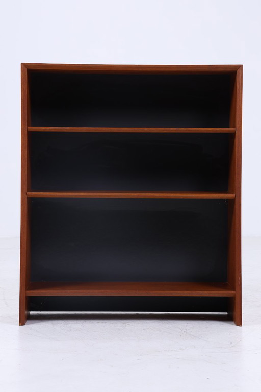 Small vintage teak bookcase | Mid - Century shelf | 60s retro wood storage #07-53