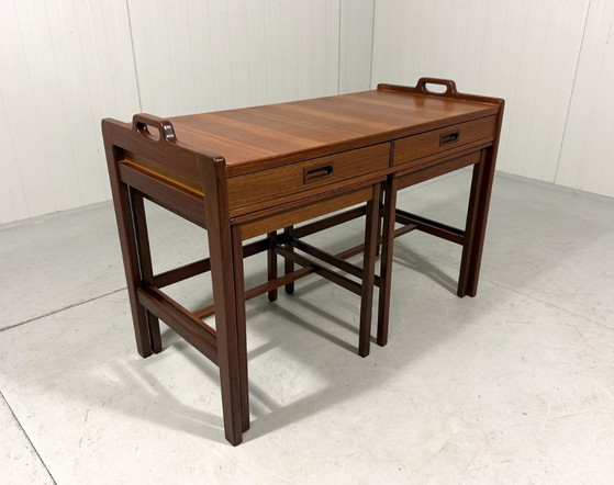 Image 1 of Tables gigognes en teck Skaraborgs Möbelindustri, Suède 1960
