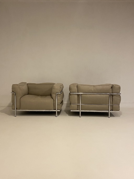 2 Cassina Lc3 Grand Confort Chairs