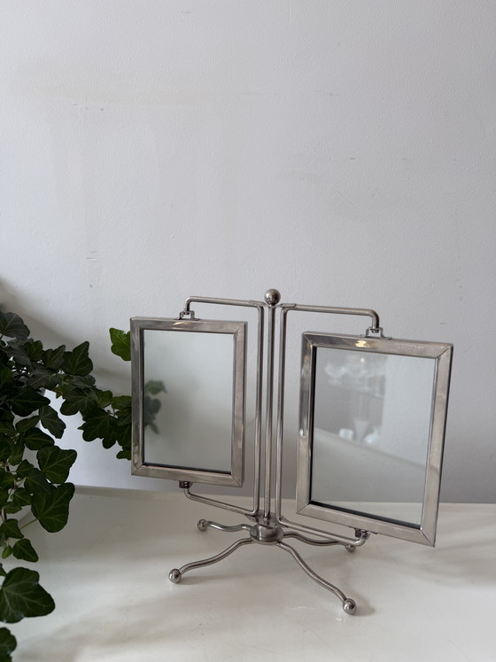 Image 1 of Carrousel photo chromé avec verre