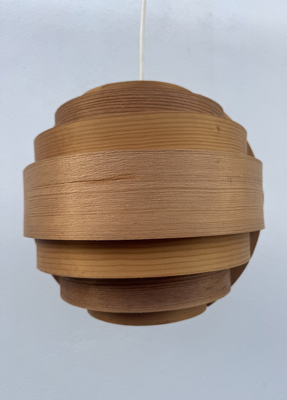 Image 1 of Lámpara colgante de madera de Hans Agne Jakobsson, años 60