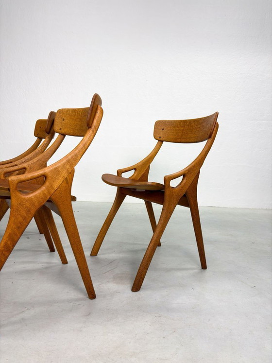 Image 1 of Set di sedie da pranzo in rovere stile Arne Hovmand Olsen
