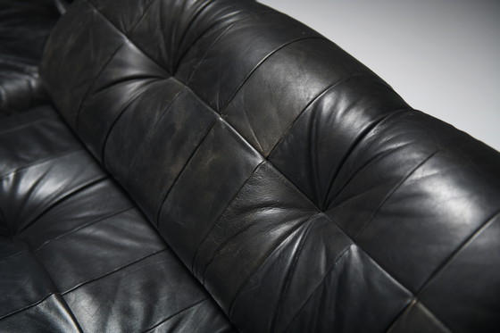 Image 1 of Stunning Vintage DS-88 Sofa in Black Leather by Team De Sede for De Sede Swiss