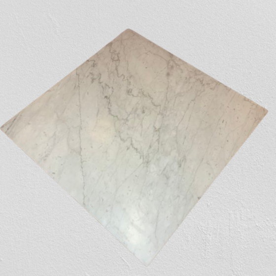 Image 1 of Square Dining Table Of Carrara Marble