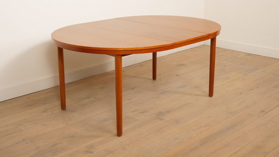 Image 1 of Vintage ronde eettafel | Teak | Uitschuifbaar | 120 – 210 cm