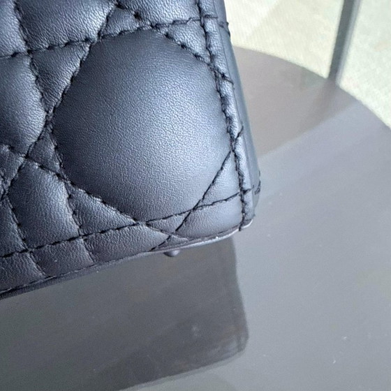 Image 1 of DIOR LADY SMALL MYABC FLAP - PELLE DI VITELLO CANNAGE CON FERRAMENTA NERA