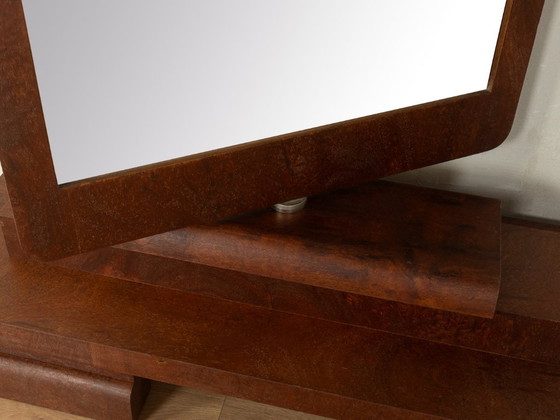 Specchio Art Déco circa 1920, Legno, Marrone, Art Deco (foto 7 di 7)