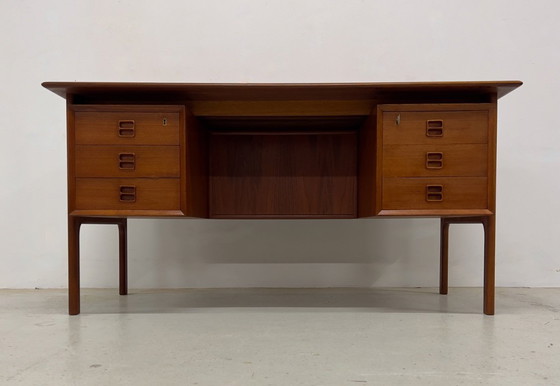 Image 1 of Teak Executive Desk By Arne Vodder For Brouer, 1960s