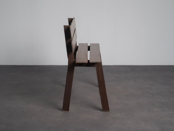 Panca unica in acciaio Corten di Sjer Jacobs, Paesi Bassi, anni '90 – Panche, Iron (photo 4 of 10)