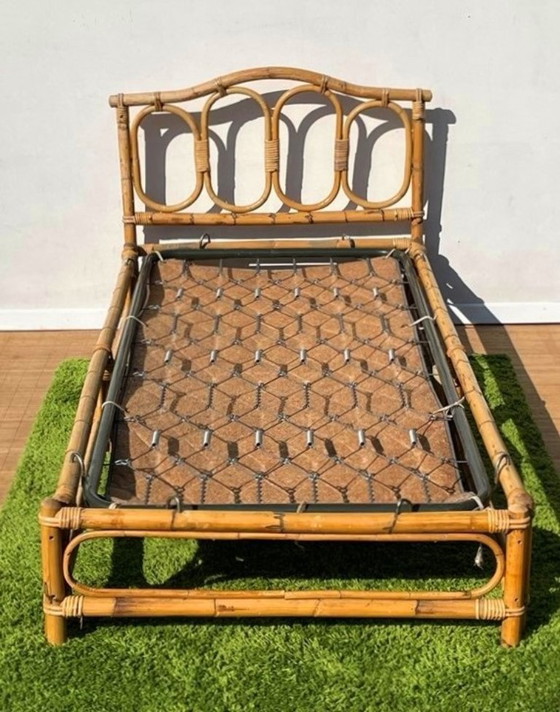 Image 1 of Letto vintage in bambù anni '70