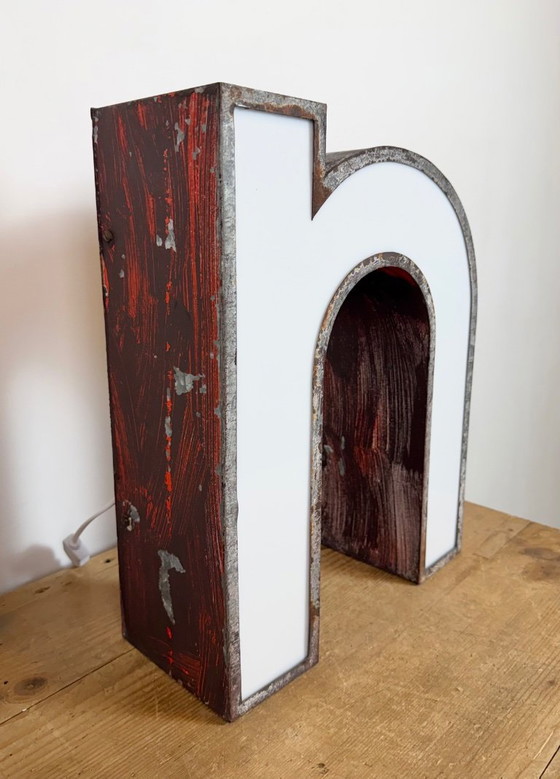 Image 1 of Vintage Illuminated Advertising Letter N , 1960s